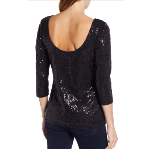 Gibson Tops - Gibson X Glam Squad Megan Scoop Back Sequin Top